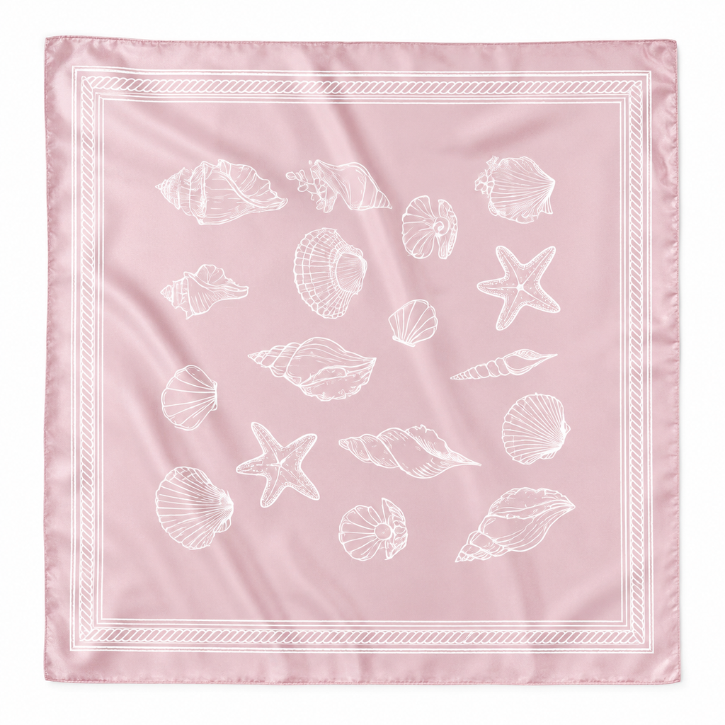 Powder-pink Satin scarf