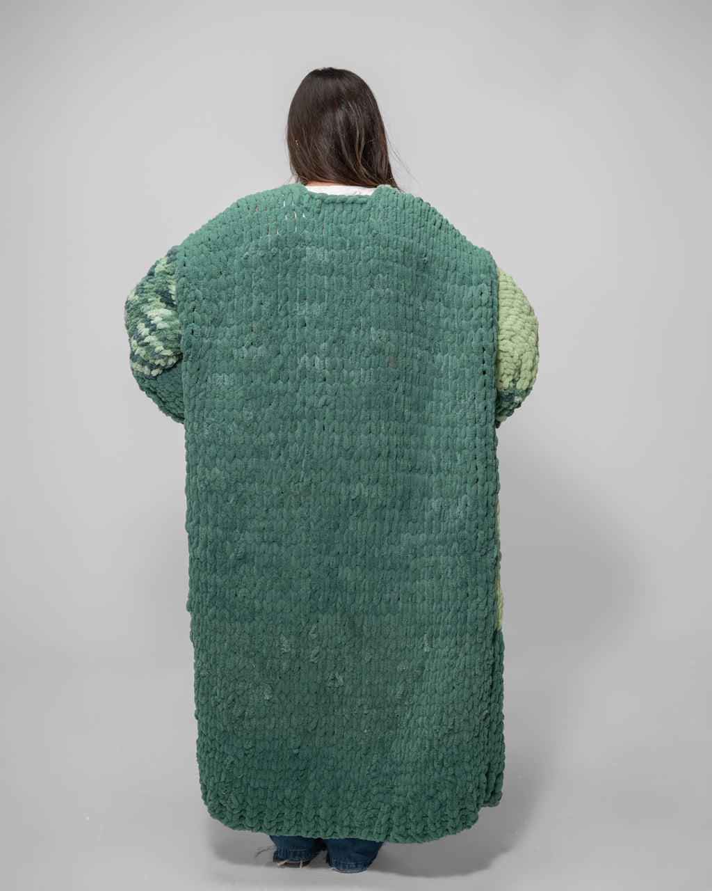 Two tone green cardigan