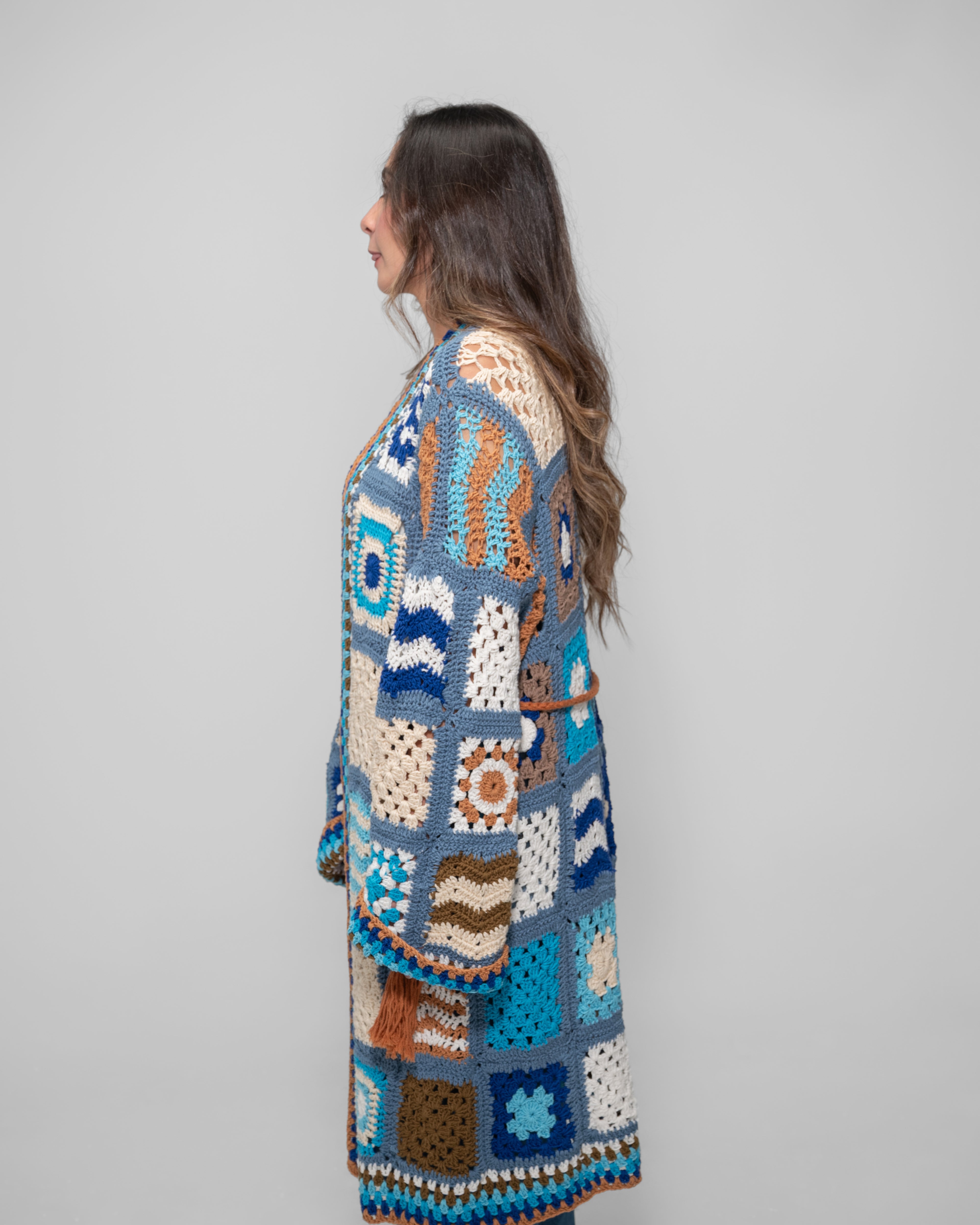 crochet patchwork cardigan