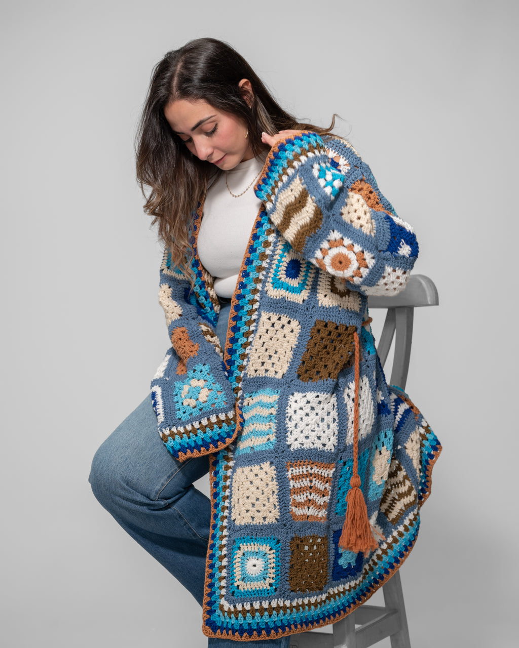 crochet patchwork cardigan