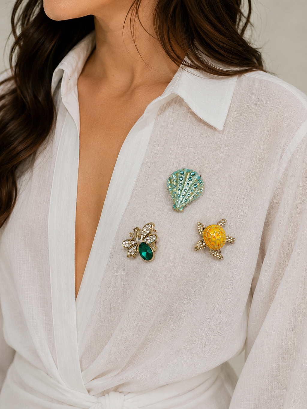 Coastal Charm Brooch Collection