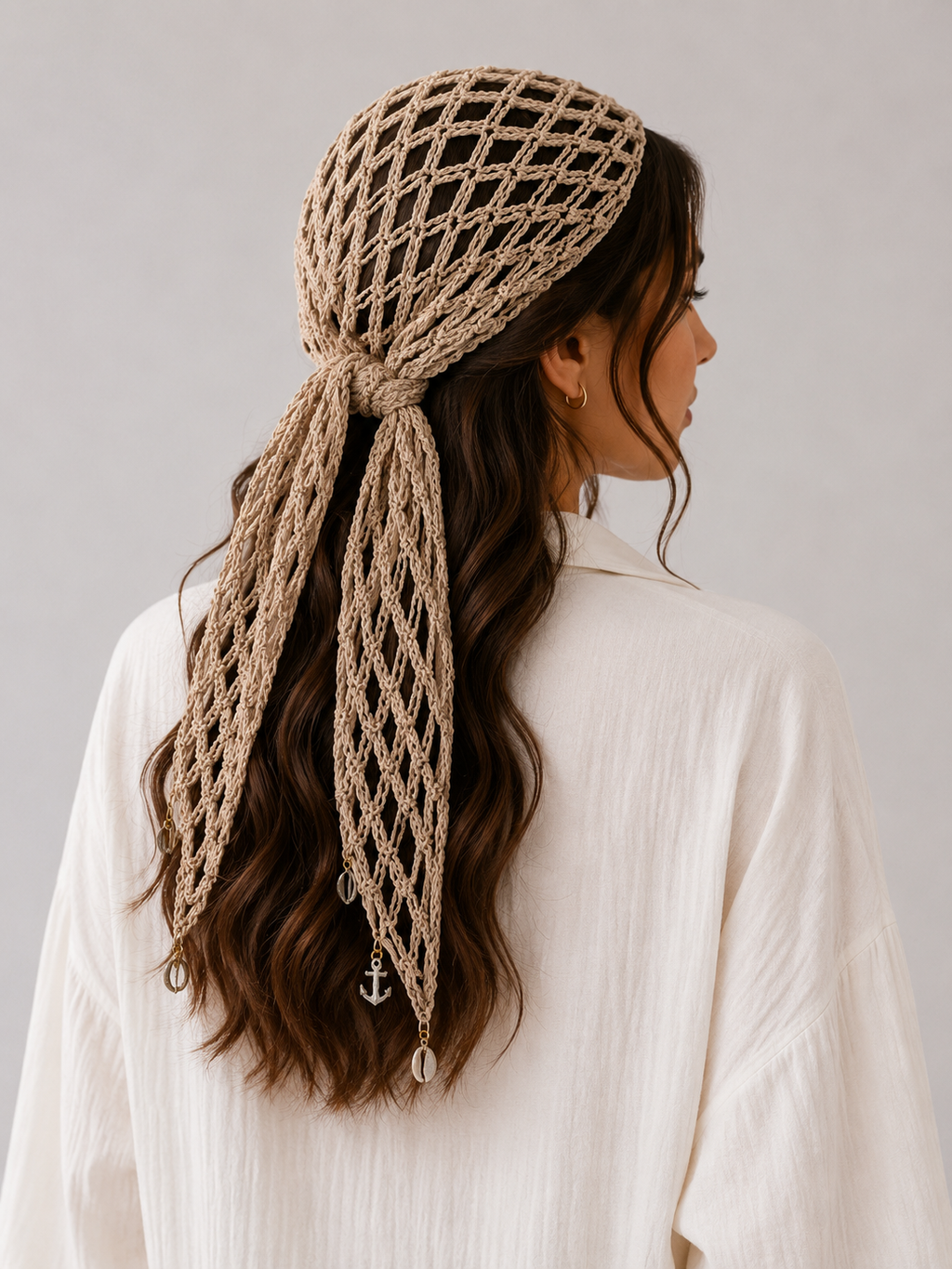 Crochet head scarf