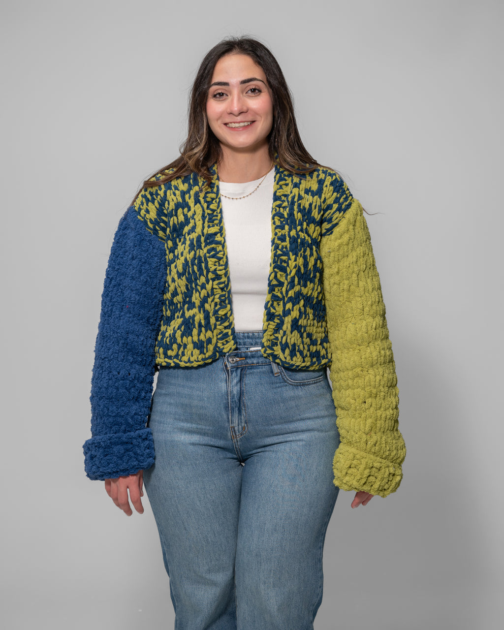 cozy hand-knitted oversized