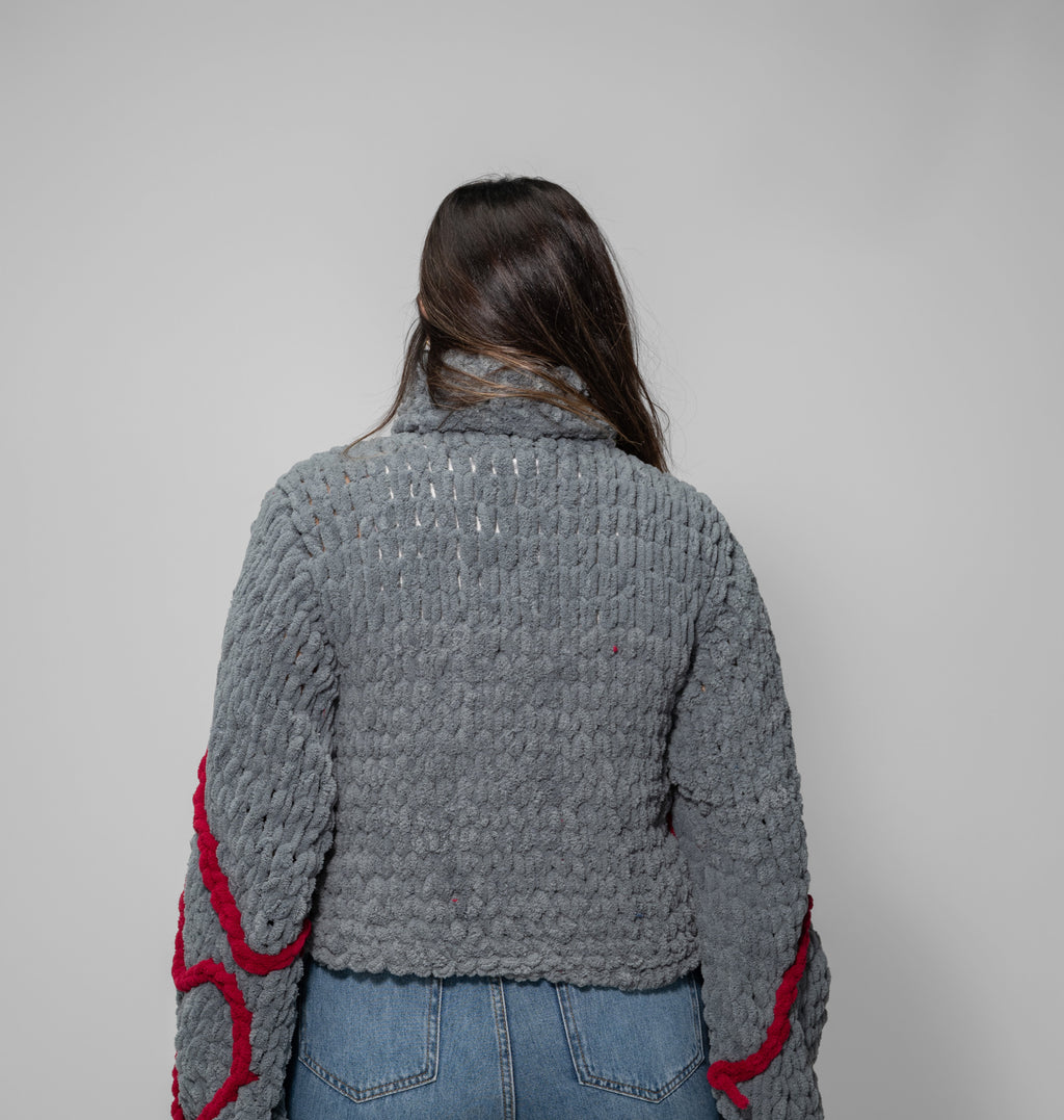 Heartline Cozy Fluffy Sweater – Handcrafted Edition