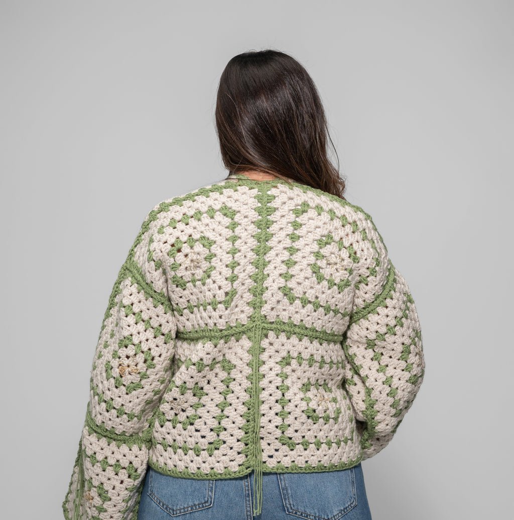Green Meadow Crochet Jacket