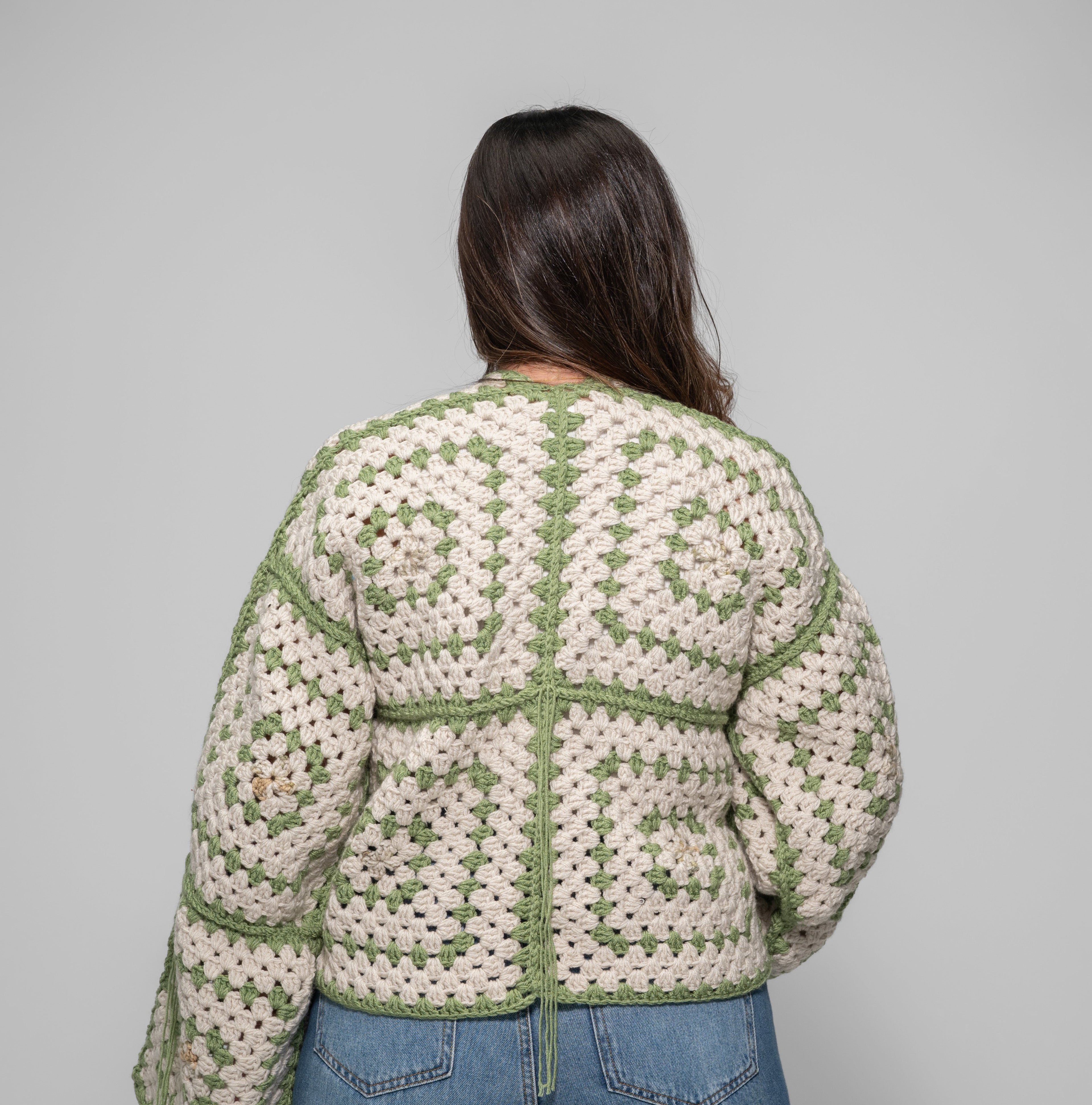 Green Meadow Crochet Jacket