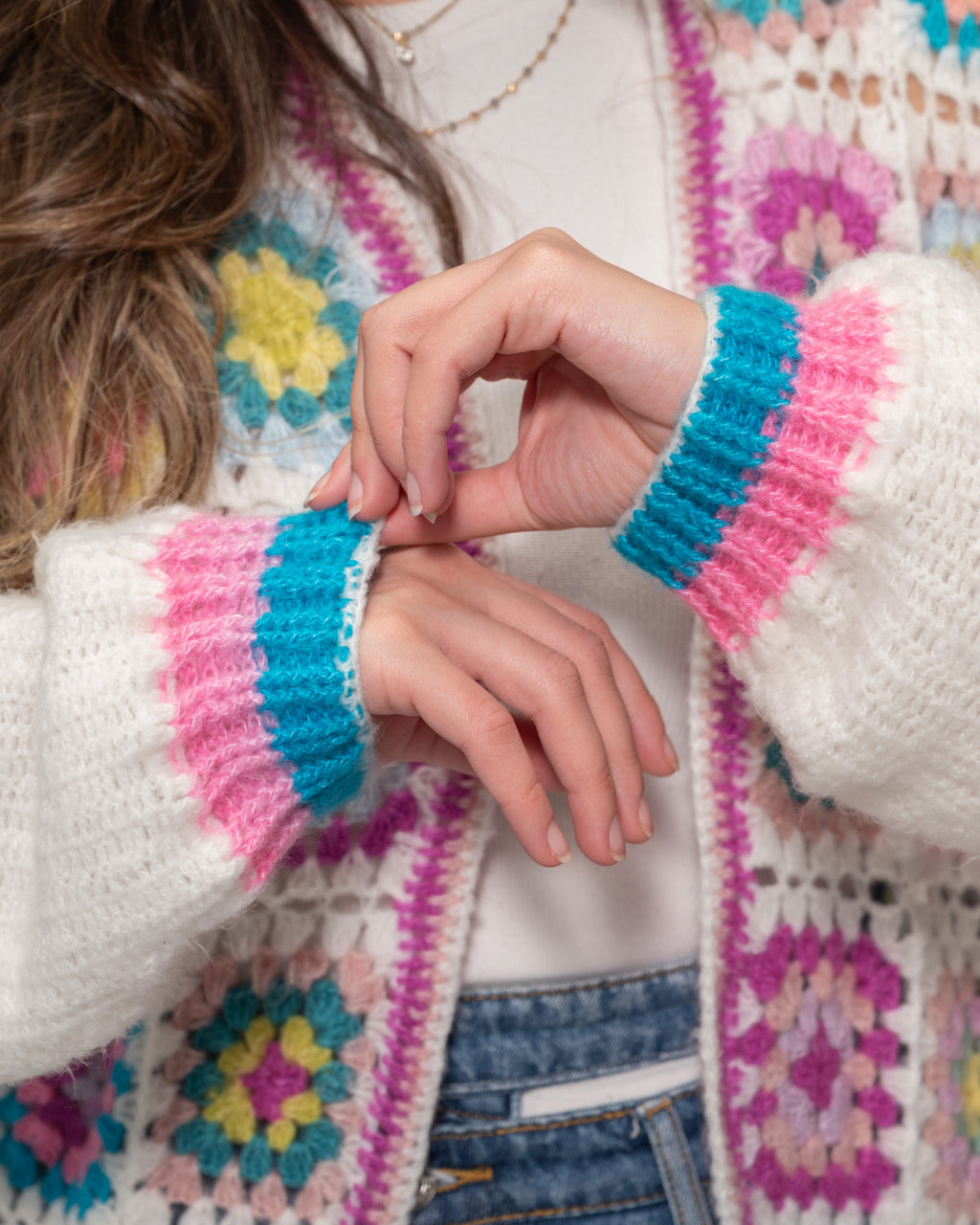 Bloom Patchwork Crochet Long Cardigan – Handcrafted Edition