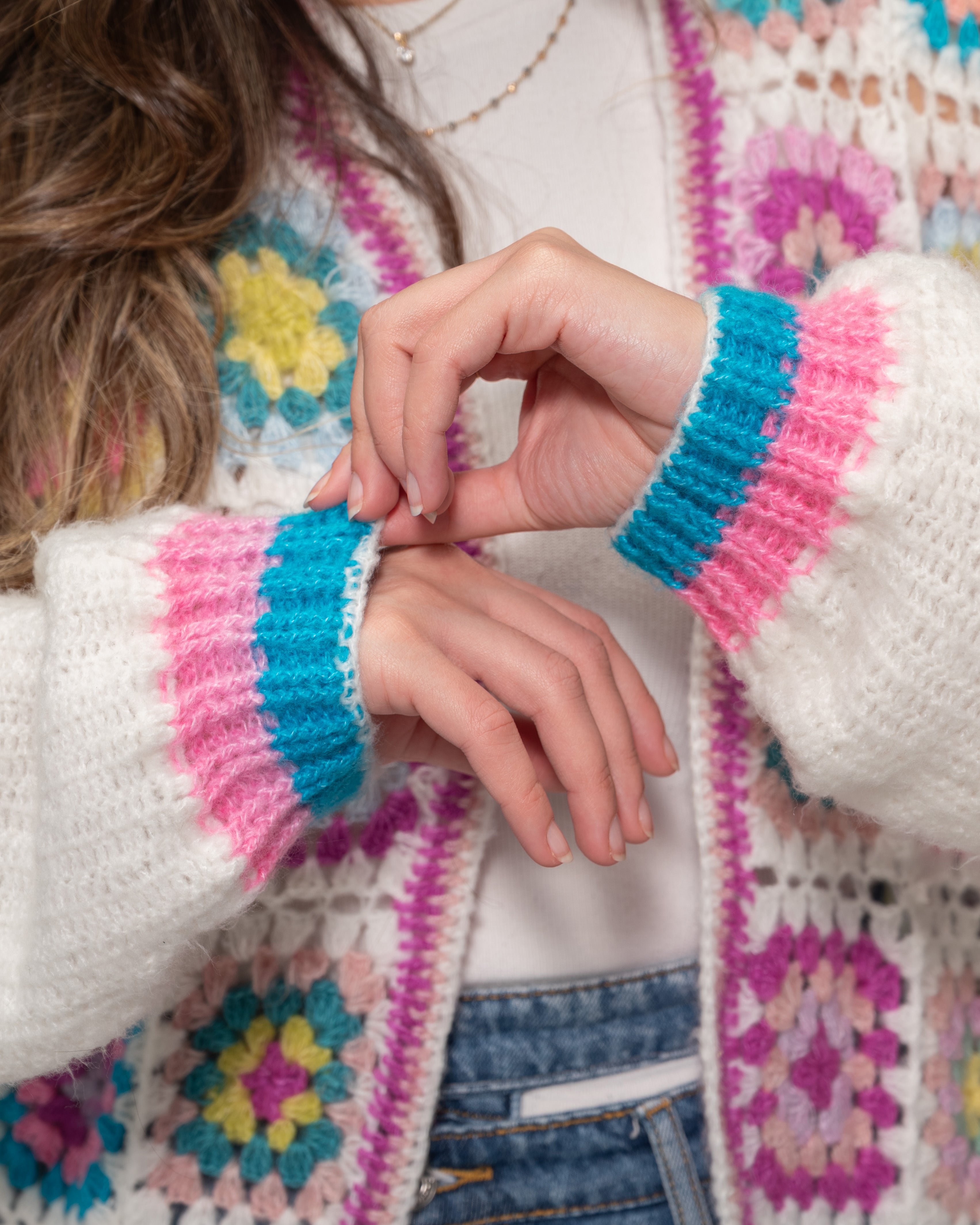 Bloom Patchwork Crochet Long Cardigan – Handcrafted Edition