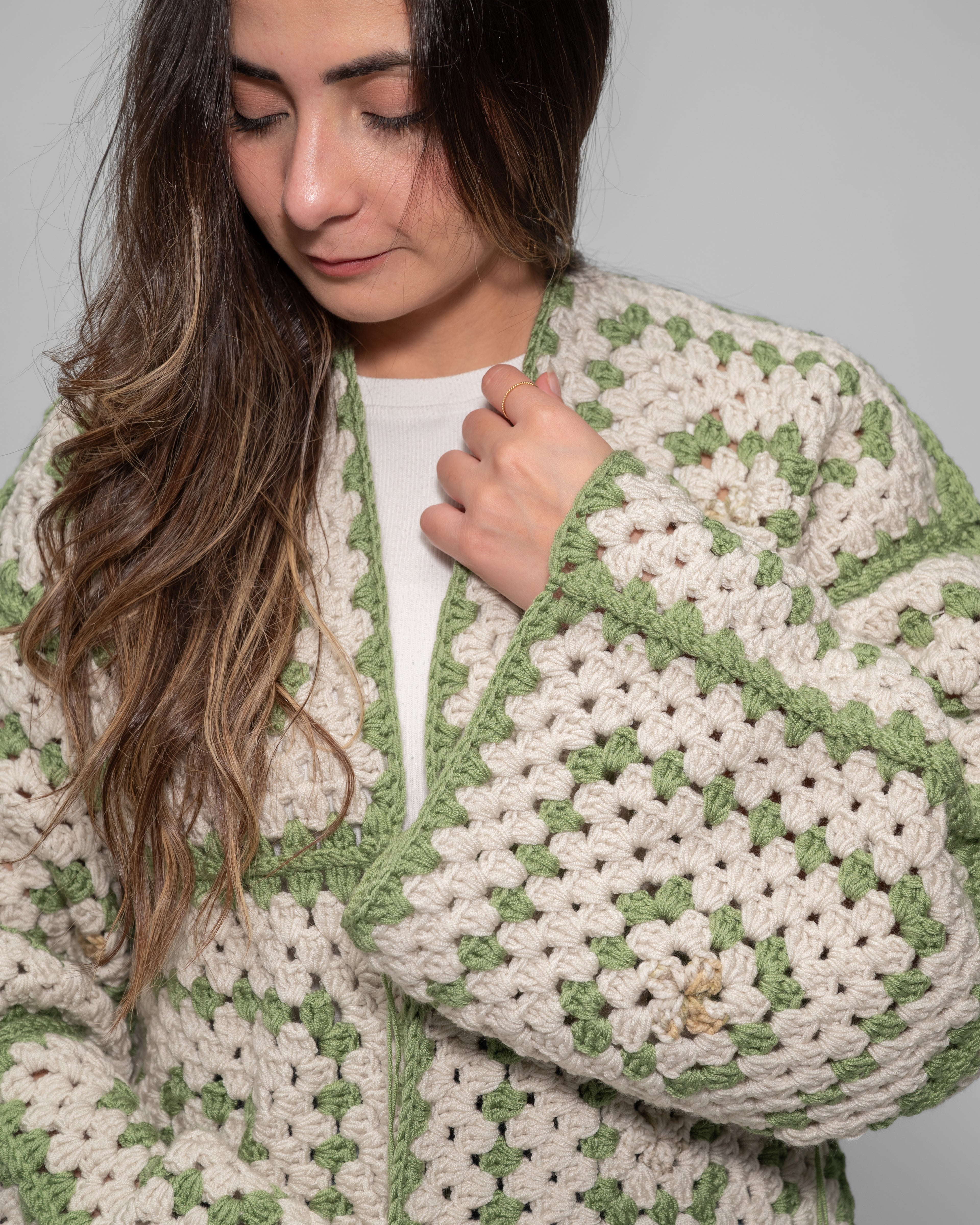 Green Meadow Crochet Jacket