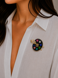 Painting brooch