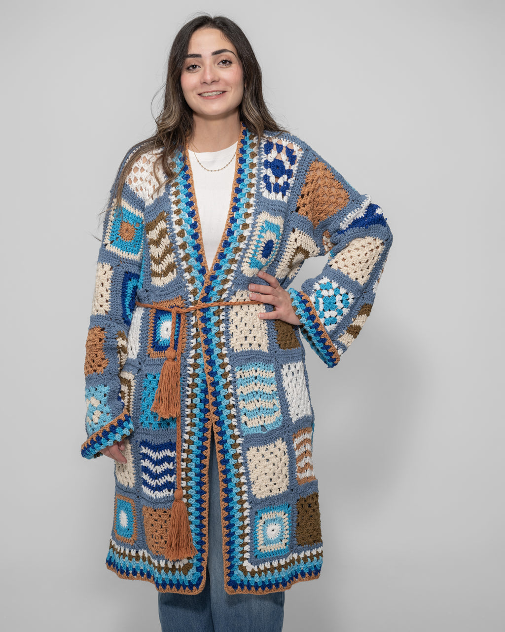 crochet patchwork cardigan