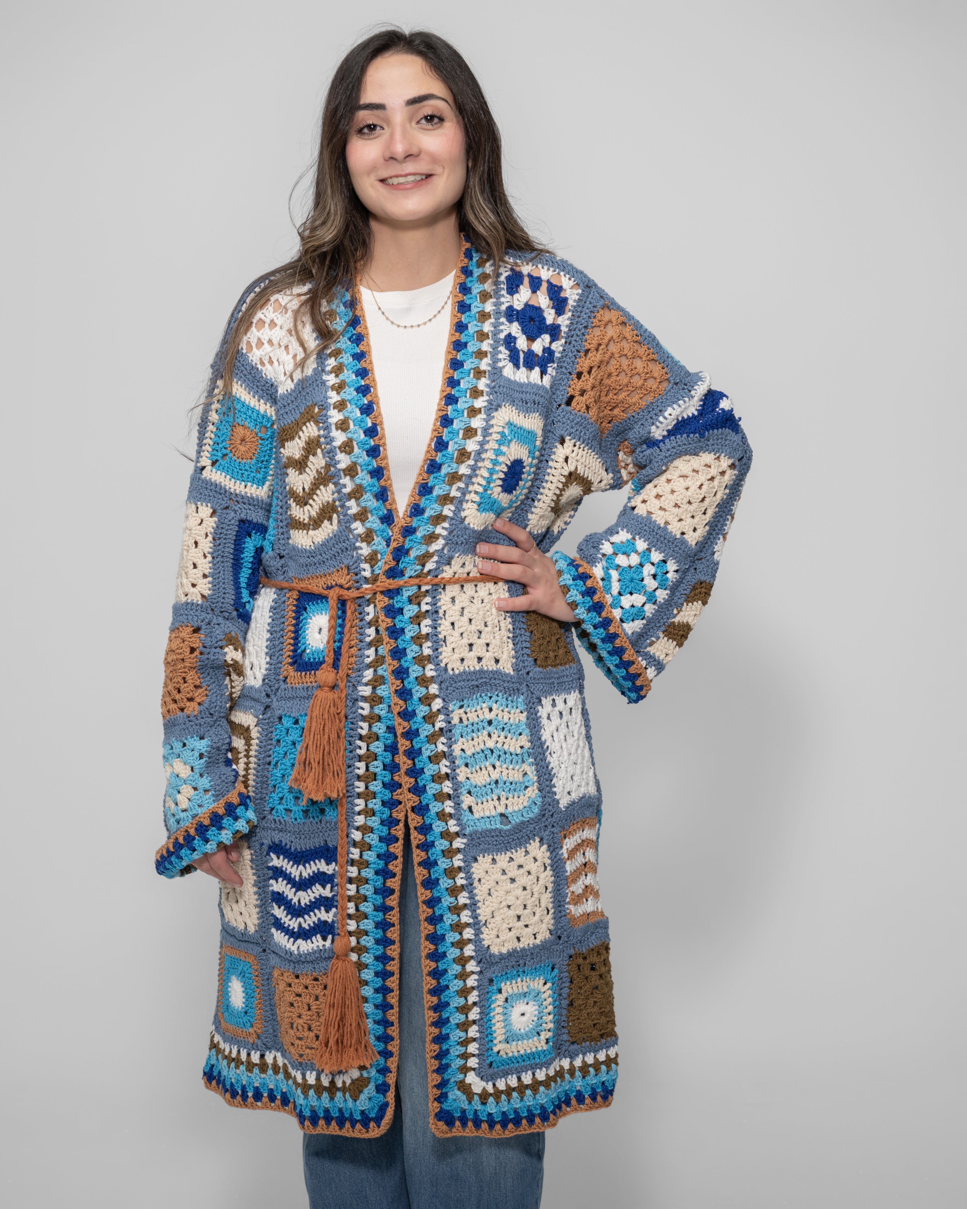 crochet patchwork cardigan