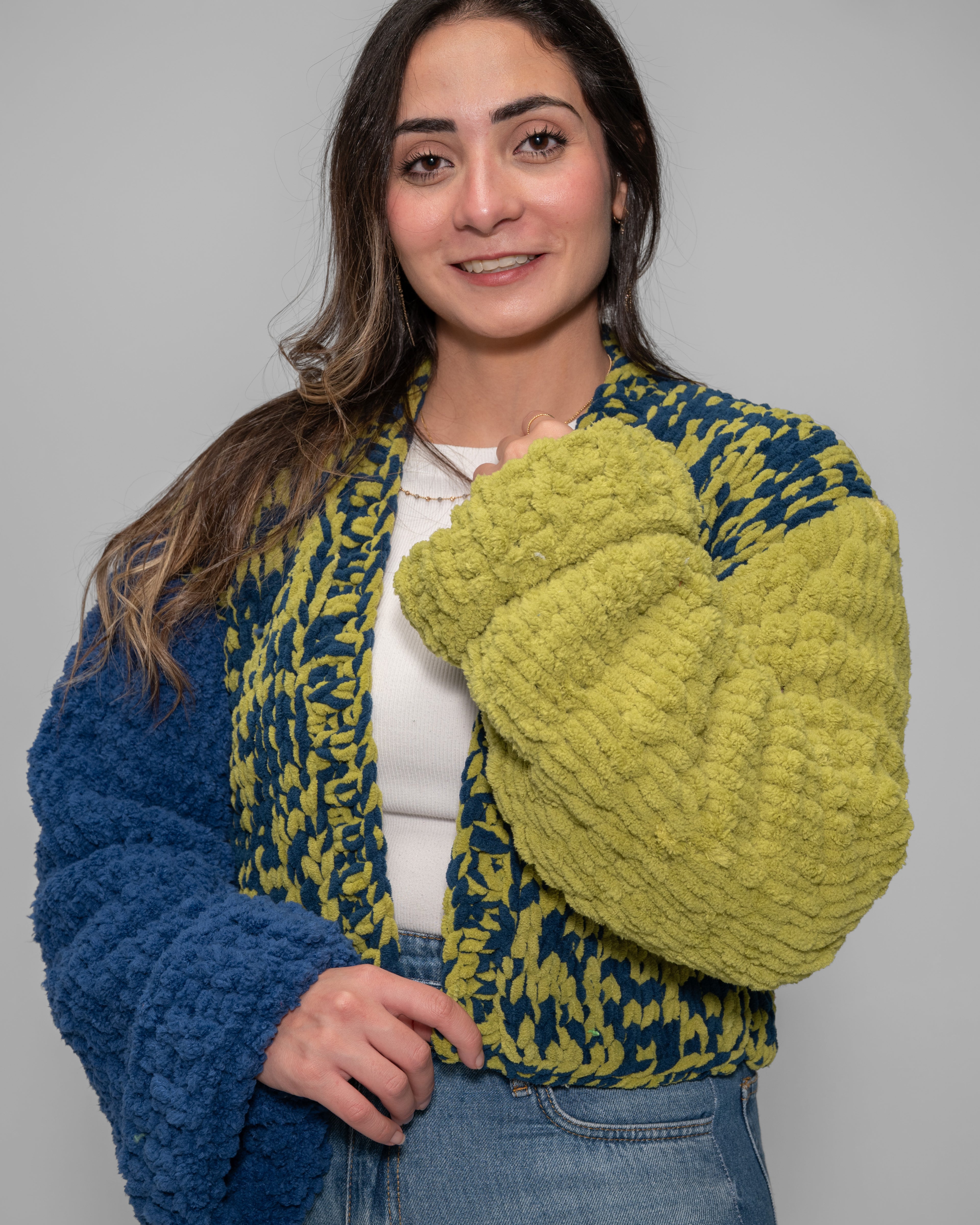 cozy hand-knitted oversized