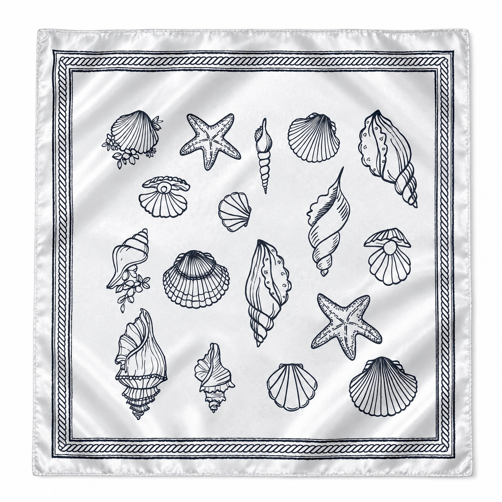 Grey satin scarf