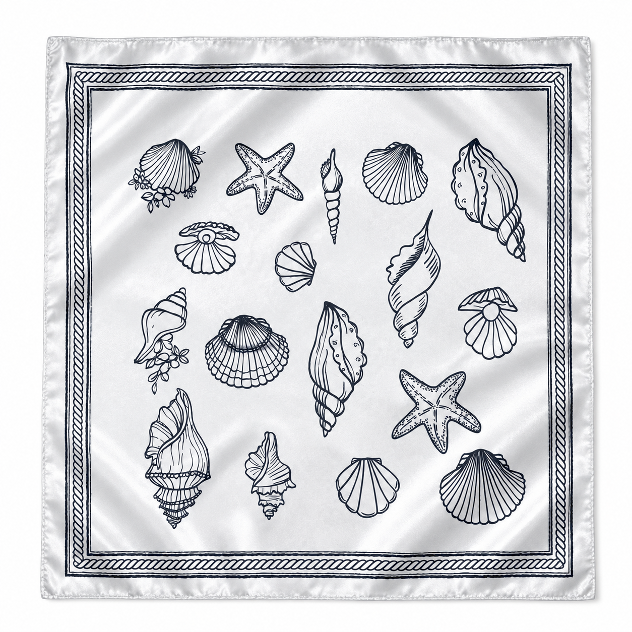 Grey satin scarf