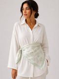 White satin scarf
