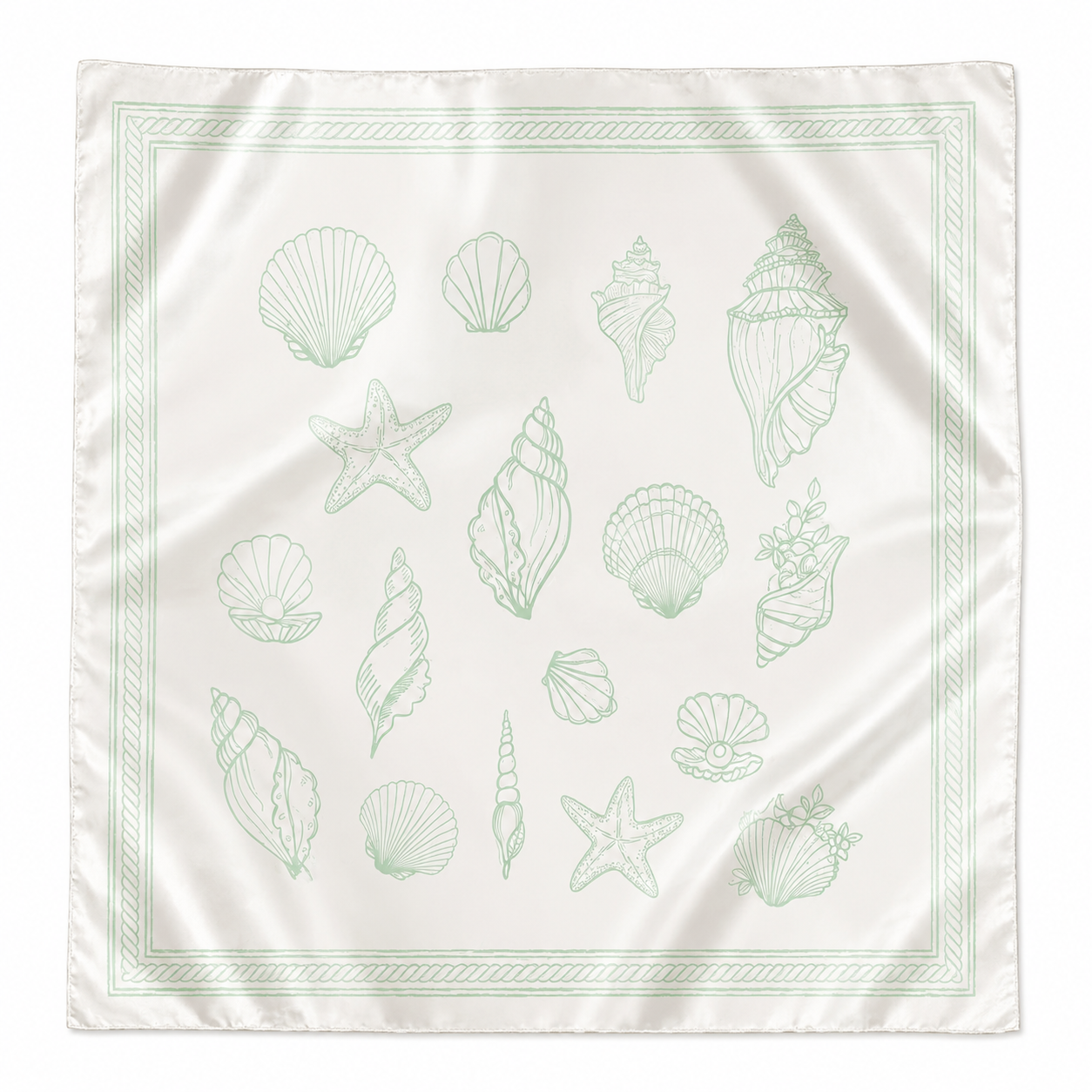White satin scarf