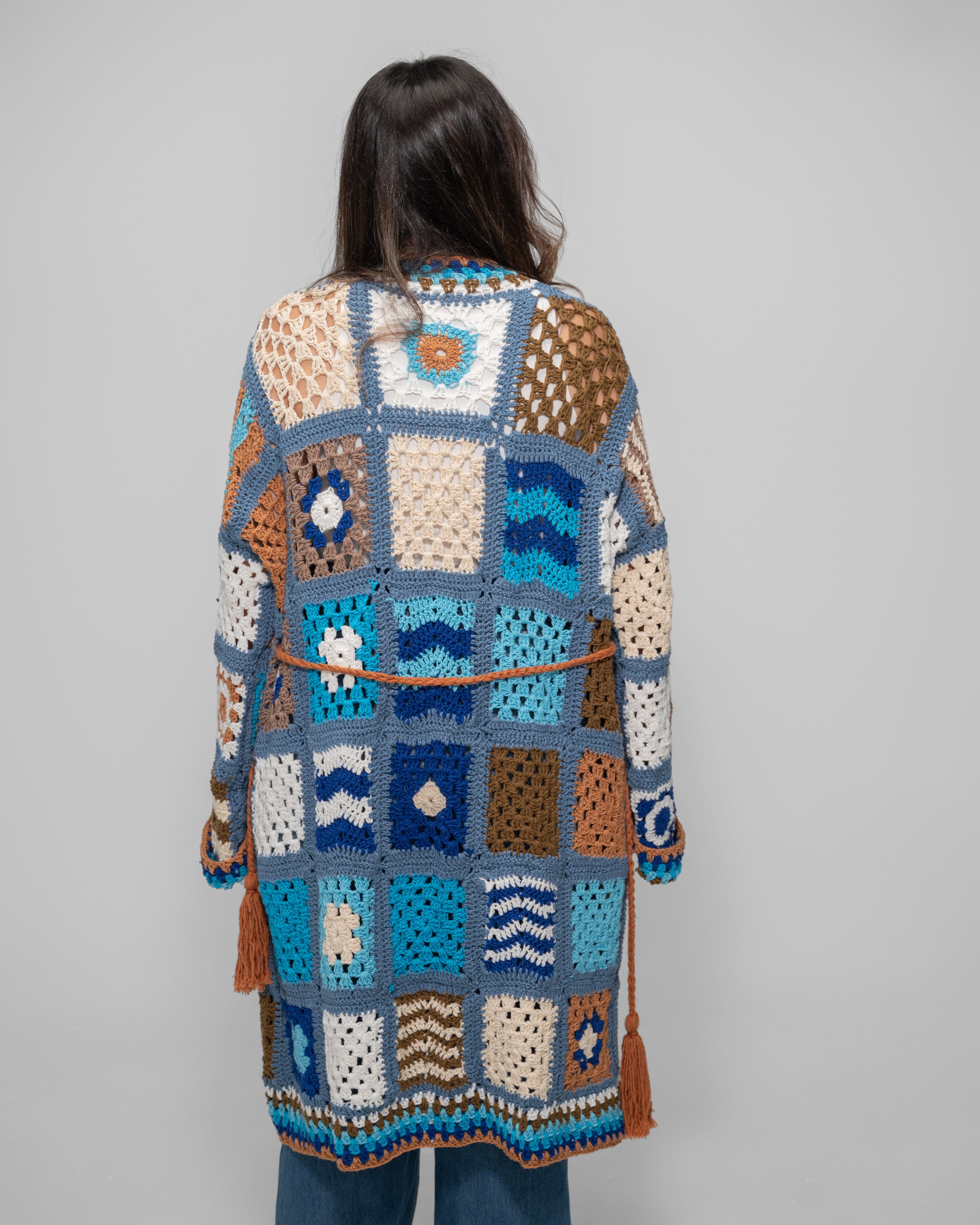 crochet patchwork cardigan