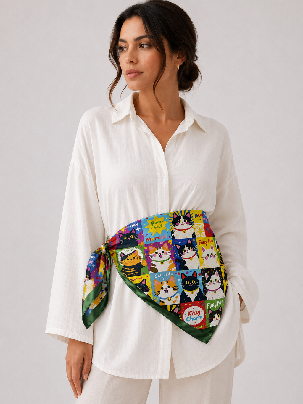 Luxury Satin Multi-Way Scarf