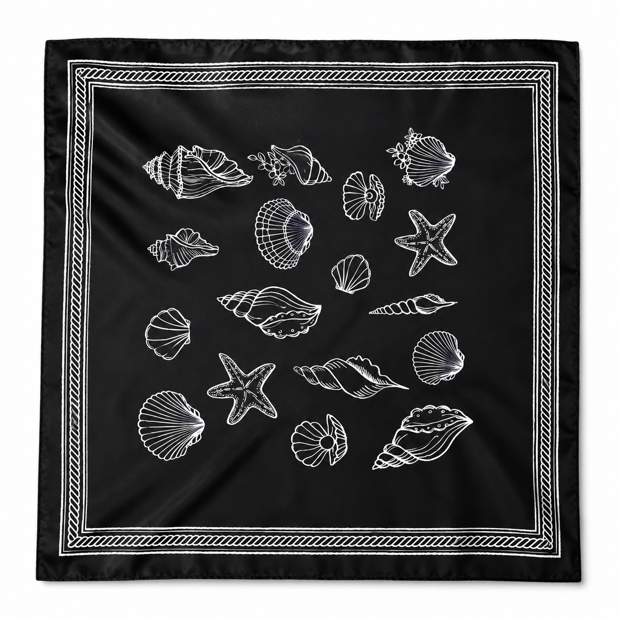 Black satin scarf