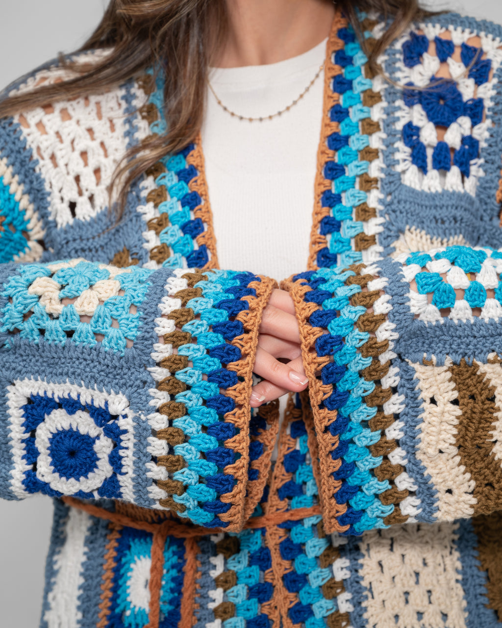 crochet patchwork cardigan