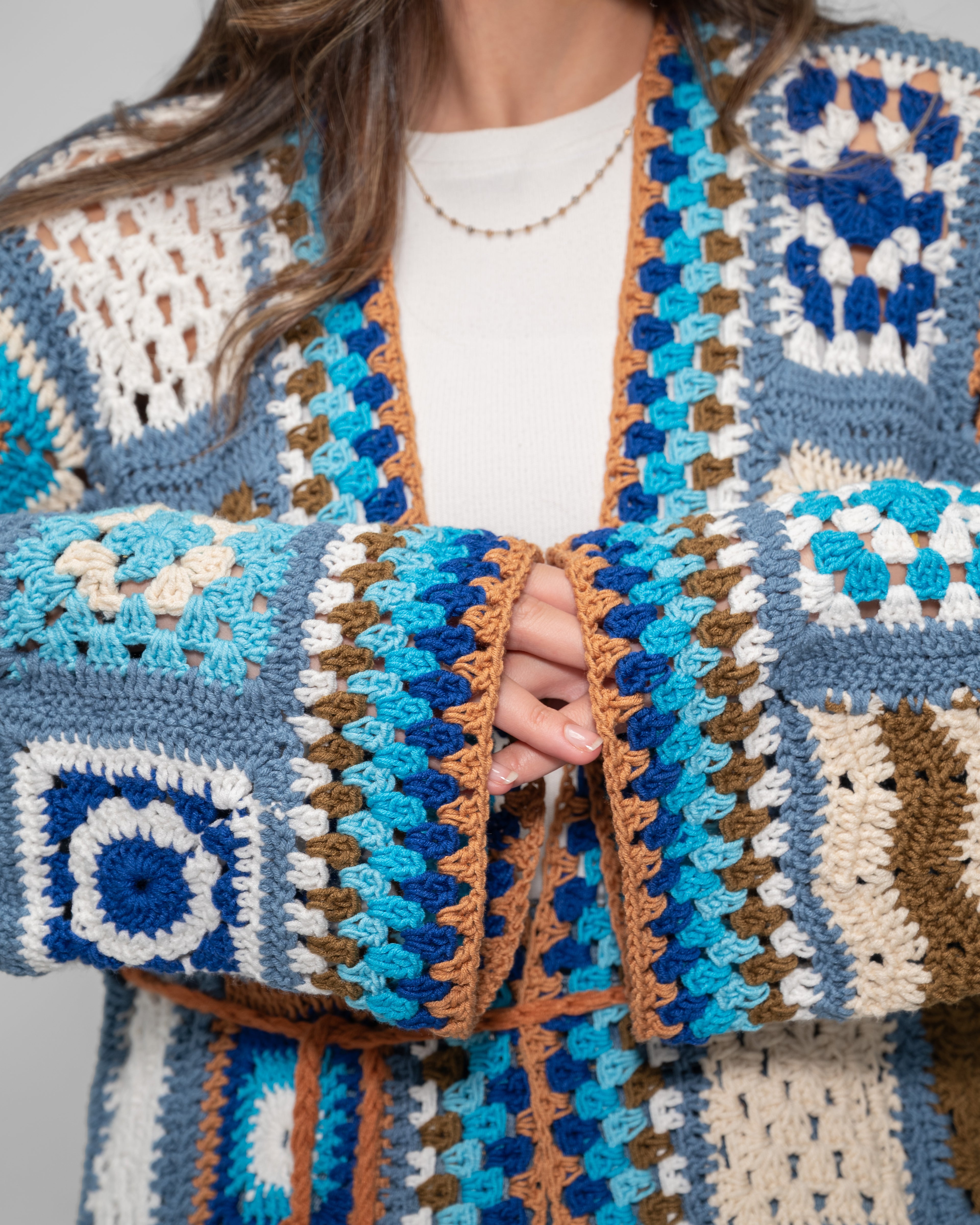 crochet patchwork cardigan