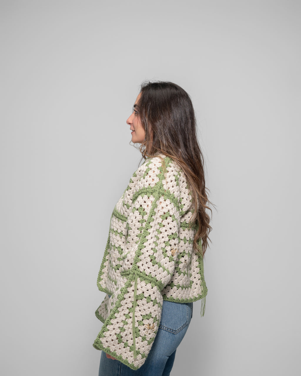 Green Meadow Crochet Jacket