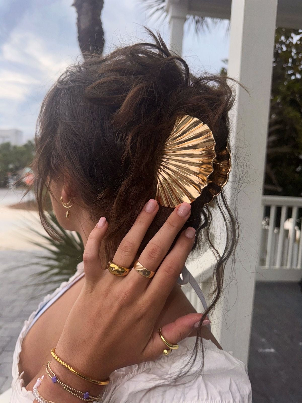 Seashell hair clip
