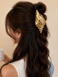 Gold Seashell Hair Claw Clip
