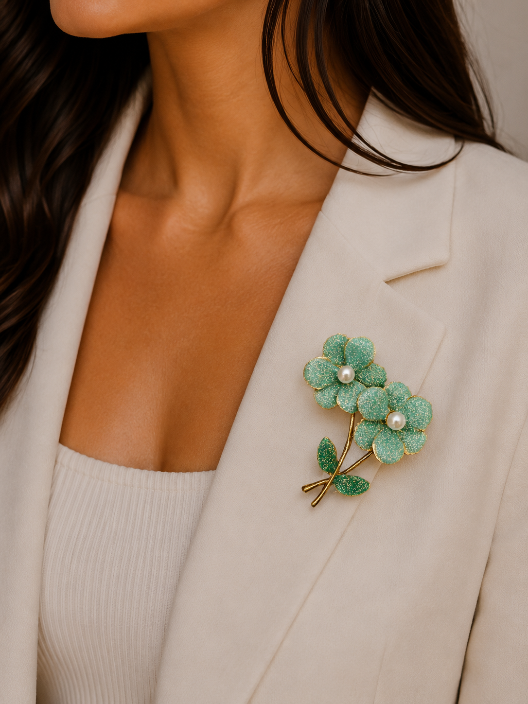 Flower brooch