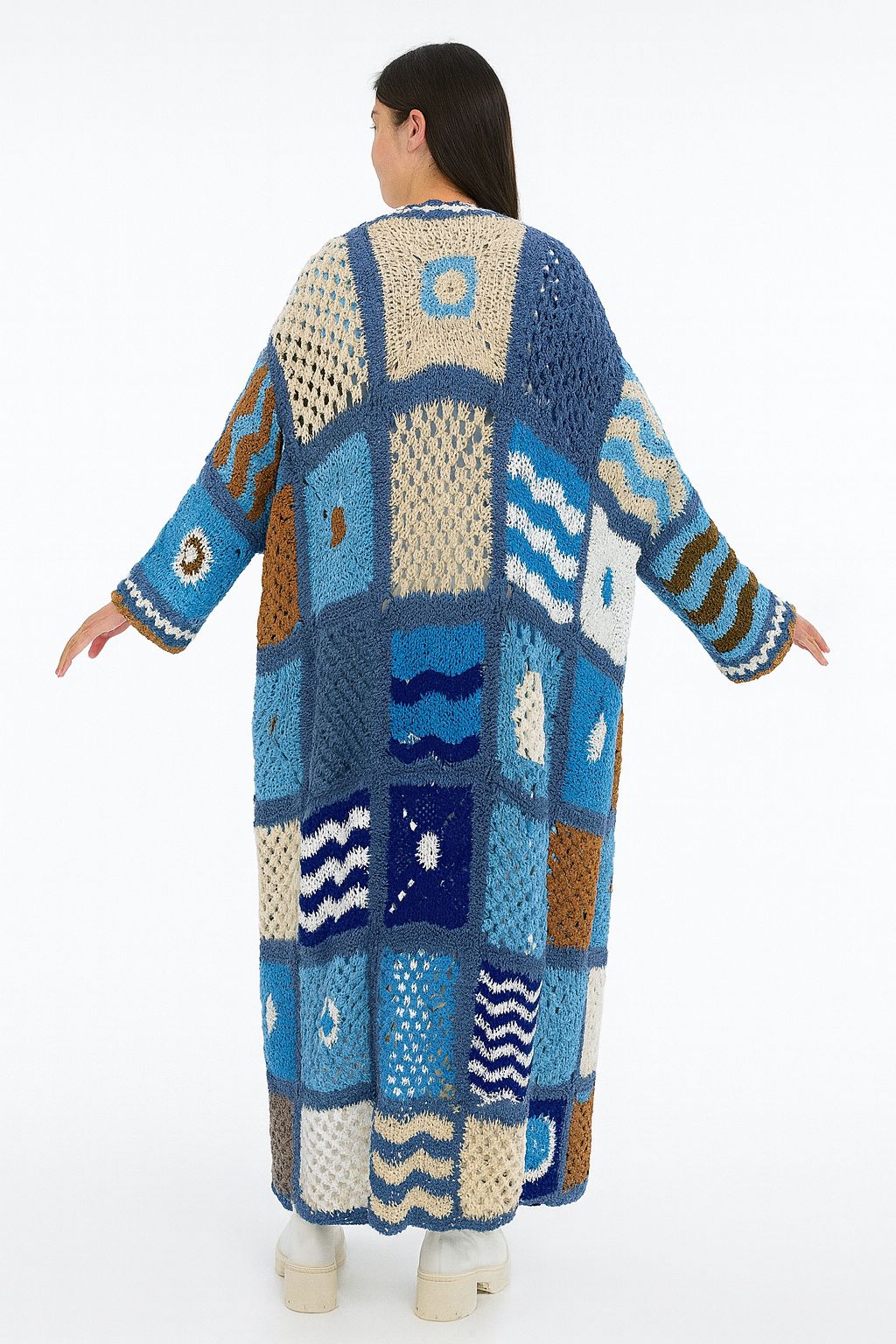 crochet patchwork cardigan