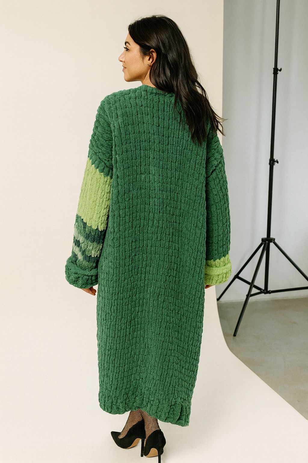 Two tone green cardigan