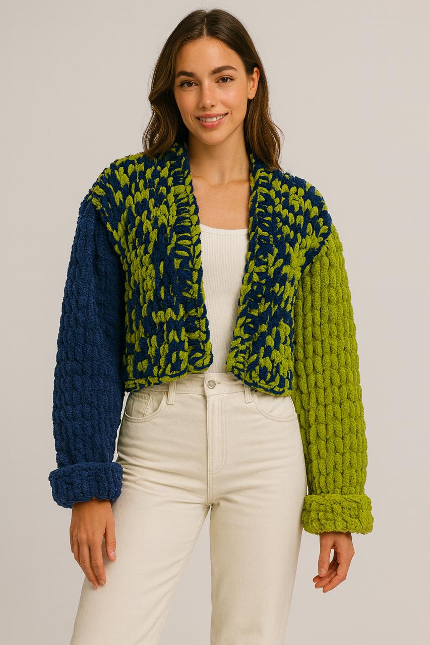 cozy hand-knitted oversized