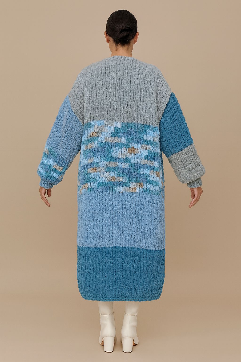 oversized patchwork cardigan
