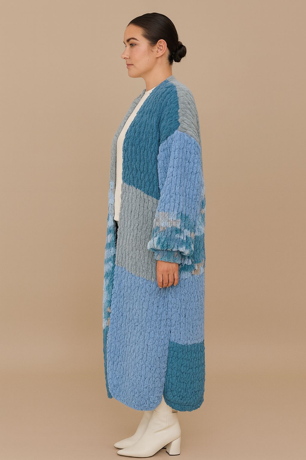 oversized patchwork cardigan