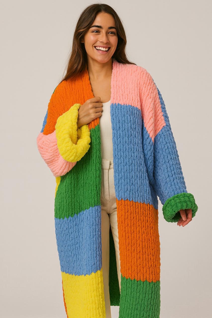 Rainbow oversized cardigan